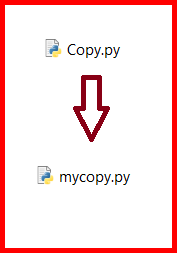 Picture showing the file named using python